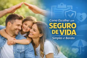 Família feliz ao ar livre simbolizando proteção e escolha de seguro de vida 2026.